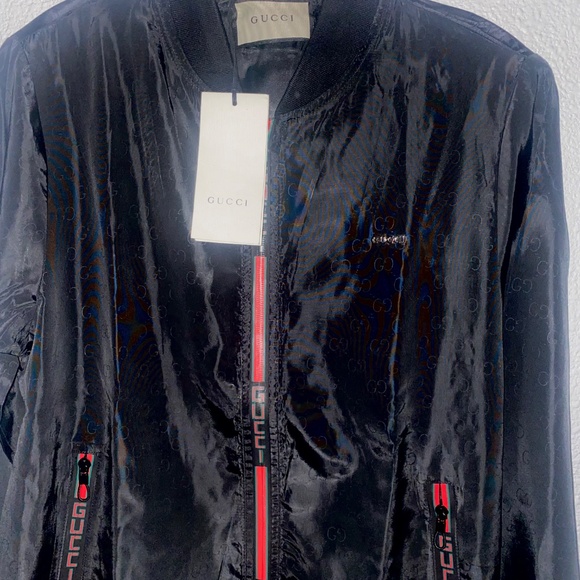 Black All-Over G Print Gucci Nylon Jacket. - Picture 4 of 9